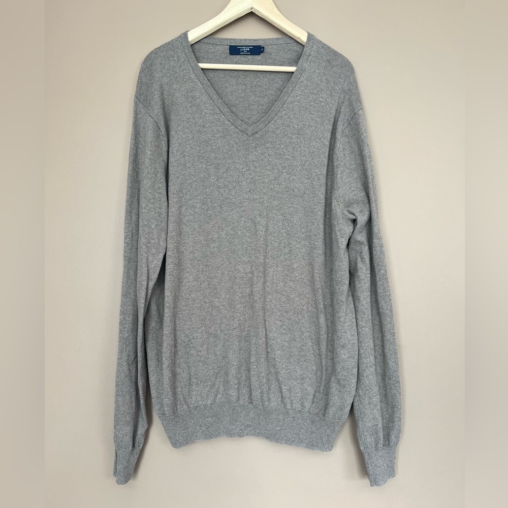 {J. Crew Factory} V Neck Cotton & Cashmere Sweater in Tan - Mens XL